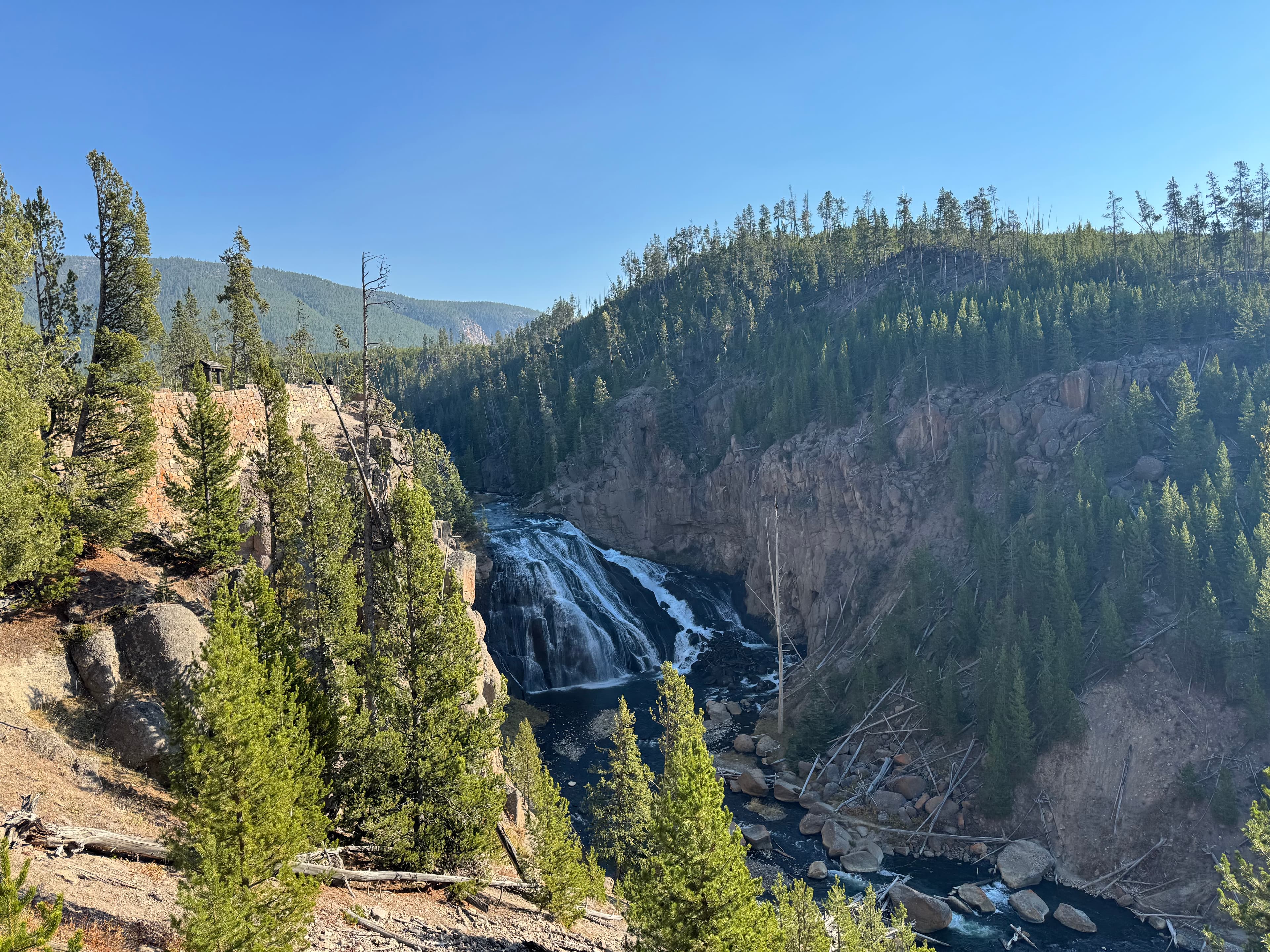 View of a Yellowstone Waterfall